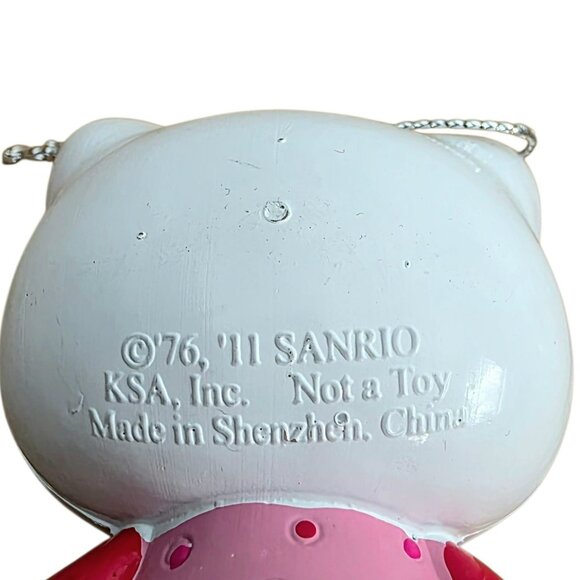 2011 Sanrio Hello Kitty Christmas Ornament Pink Polka Dot Dress Cat Kurt Adler - Picture 2 of 9